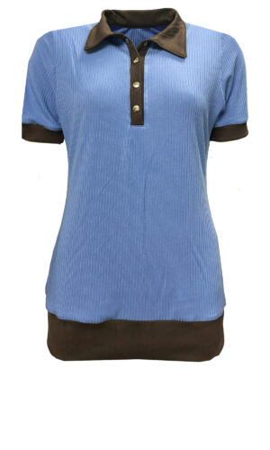 retroshirt van bamboe met polokraag Zendee