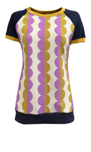 retro shirt met ronde hals en retroprint voor Zendee